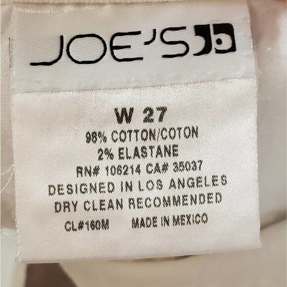 Joe's‎ Jeans White Denim Shorts Frayed Hem Casual Summer Trendy Size 27 - Picture 7 of 7